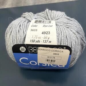 Corsica Cotton Cashmere Yarn Gray 3633 Lot 4923